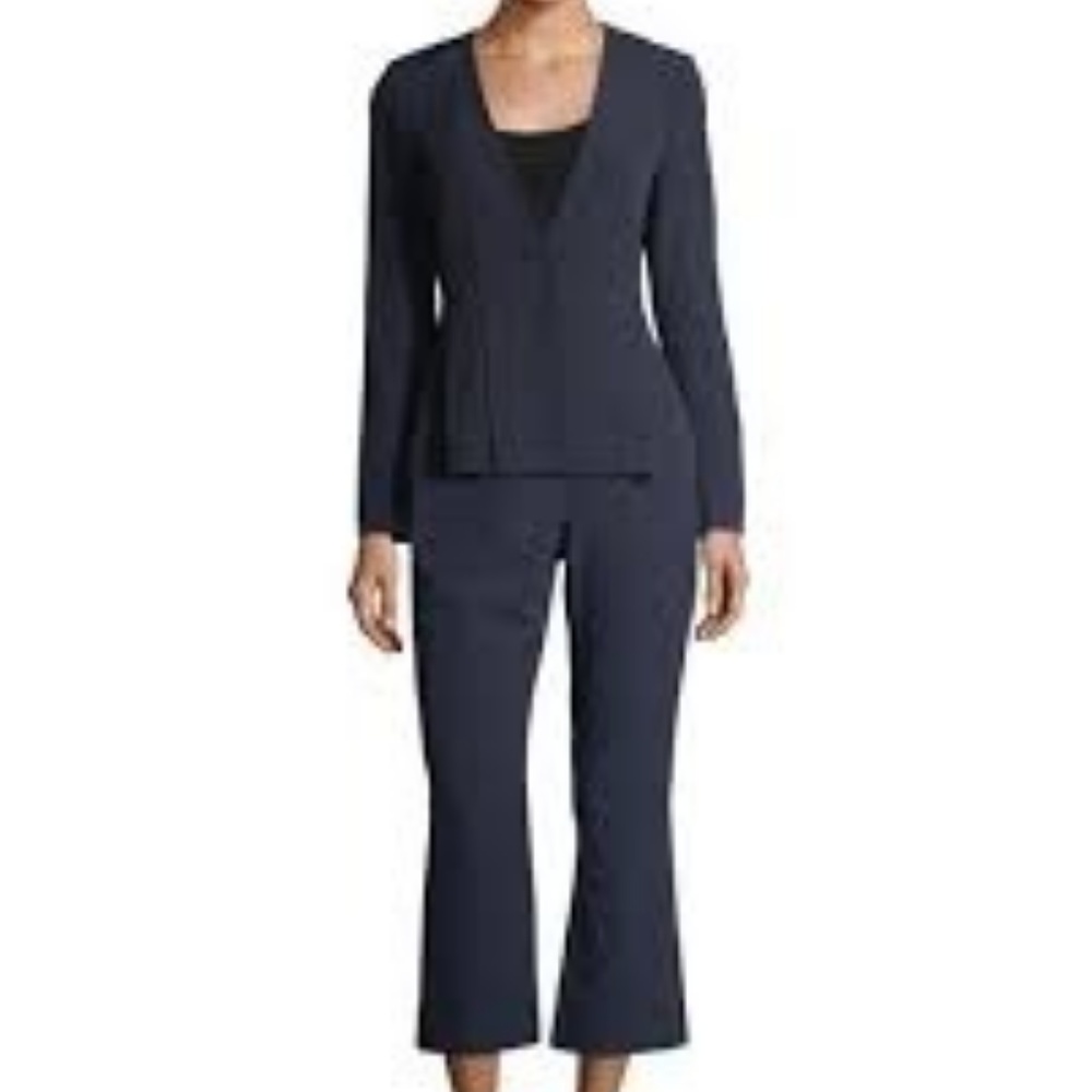 NWT Tahari ASL Pleated Crepe Jacket, Cropped Pants